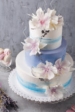 Load image into Gallery viewer, Three-Tier Kit (10", 8", 6" Boards with Wooden Dowels, Straw Dowels, and Pre-Cut Parchment Paper Circles)