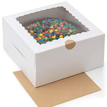 Load image into Gallery viewer, 10&quot; Cake Box With Window and Sticker Seals [25-Pack]
